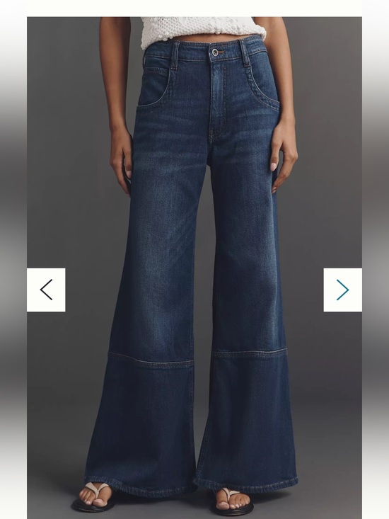 Pilcro Denim - Pilcro Anthropologie high rise Wide Leg or flare jeans Size 30 30.5”inseam